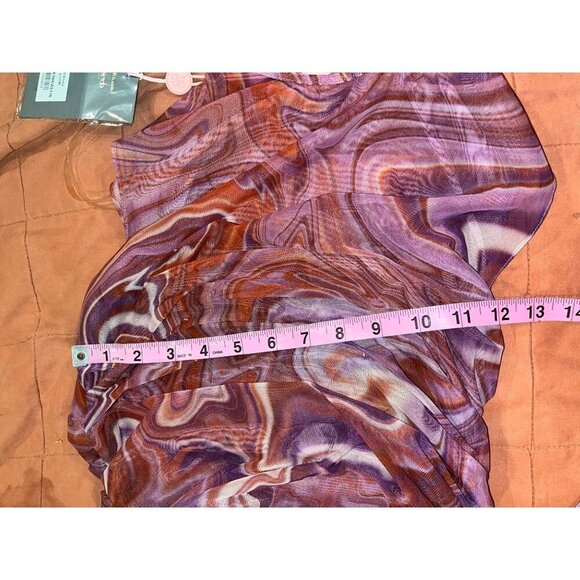 NWT HOUSE OF CB Elodie Purple Swirl Beach DressWomen's Size M - Picture 8 of 13
